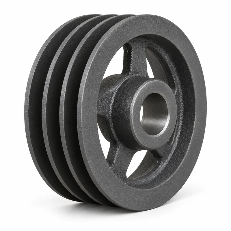 Multi-groove industrial V-belt pulley